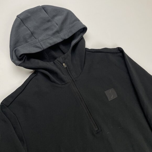 adidas Other - Adidas Adicross 1/4 Zip Hoodie Sweatshirt Men’s L Side Zip Cotton Blend Black